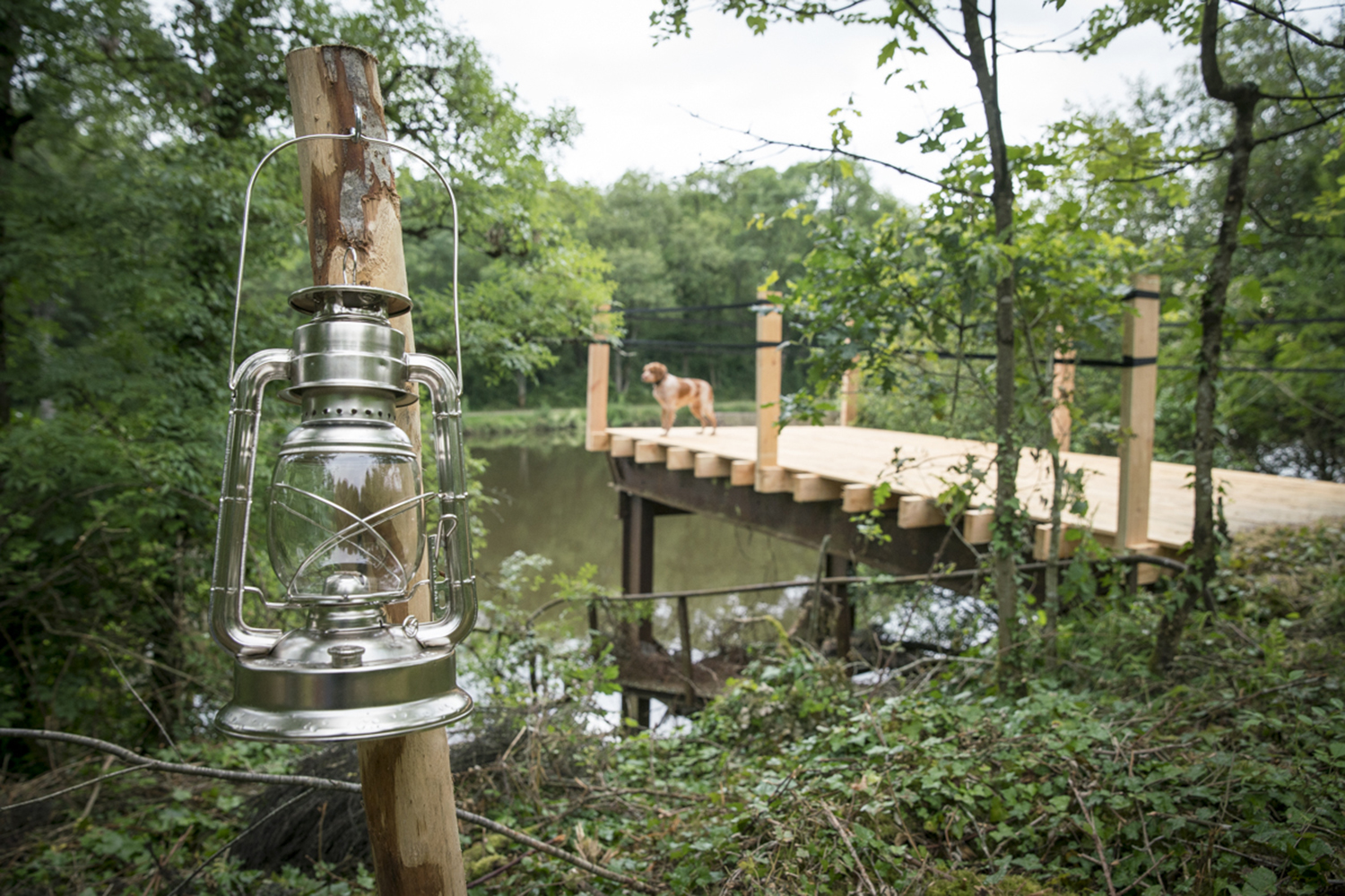 Prototype de ponton à la Réauté à Laillé, traversée du sud de la Vallée de la Vilaine © Nicolas Joubard